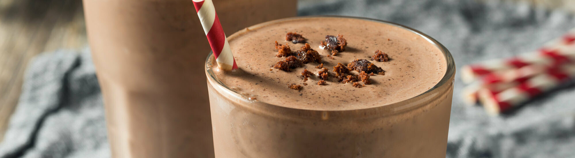 chocolate nutrition drink in a glass